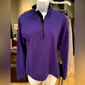 Brooks 1/4 zip running pullover. Purple. Size M